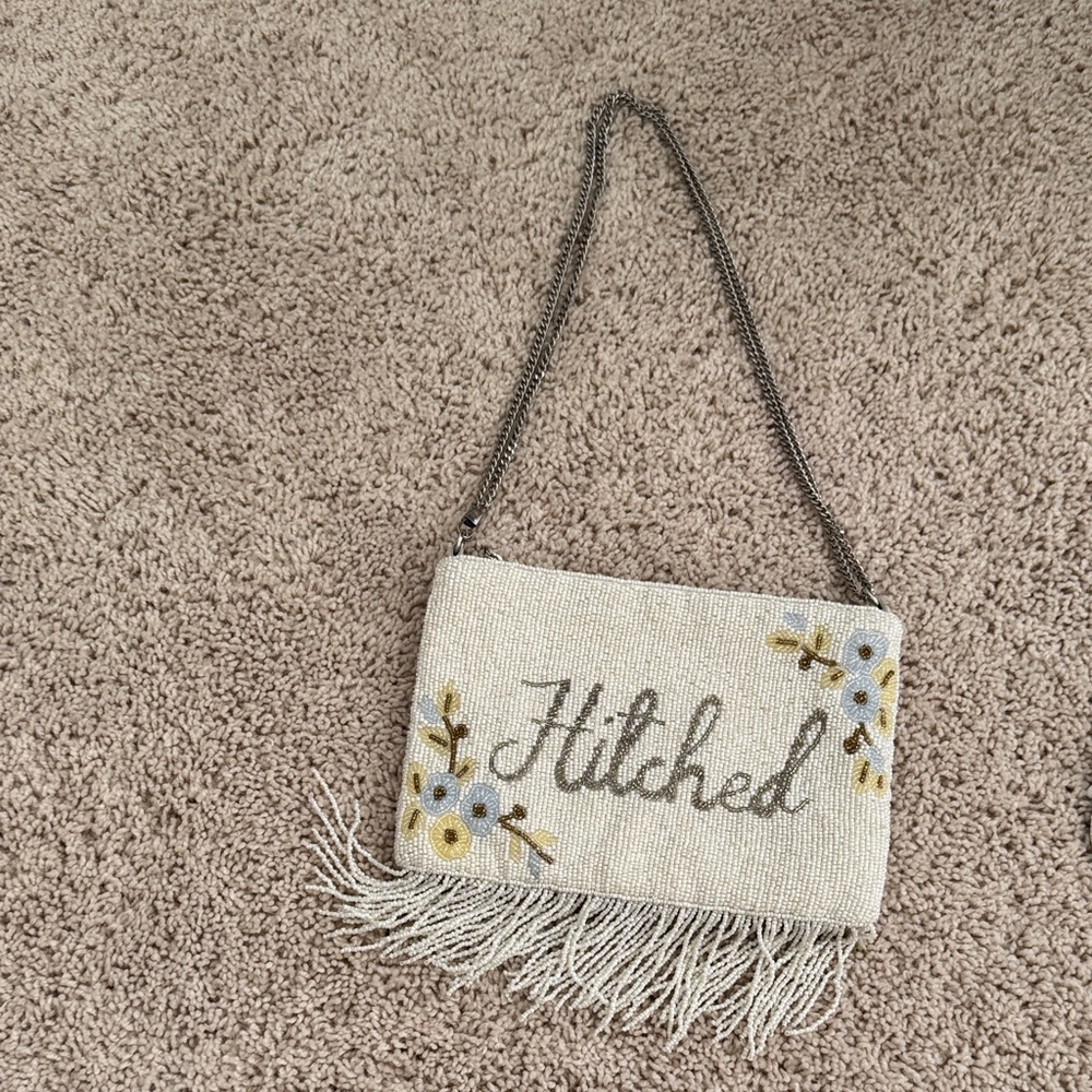Beaded 'Hitched' Shoulder Bag with Floral Design